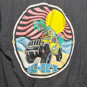 Bucees Buc Off Road  Graphic T Shirt Mens large Heather Black New